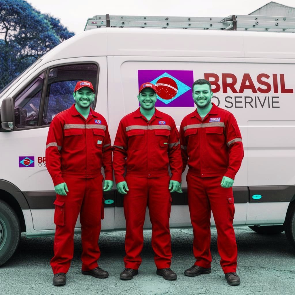 Equipe da desentupidora em Palhoça